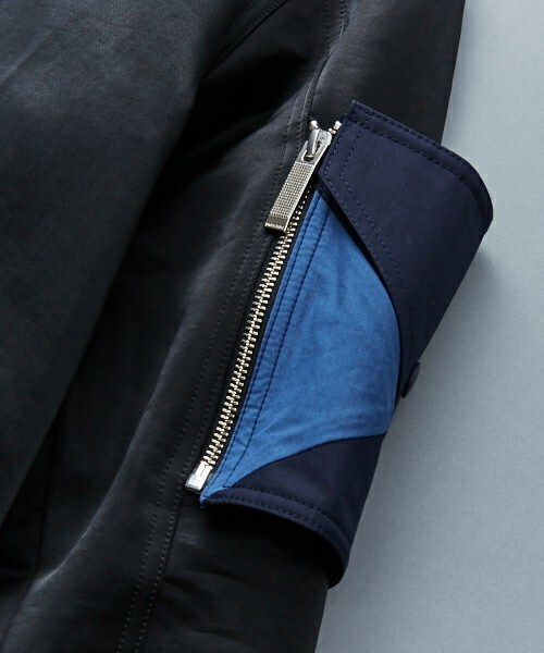 yoshiokubo(ヨシオクボ)の「yoshio kubo レースアップMA-1(ブルゾン・メンズ・ブラック・1/2)」の4枚目の写真