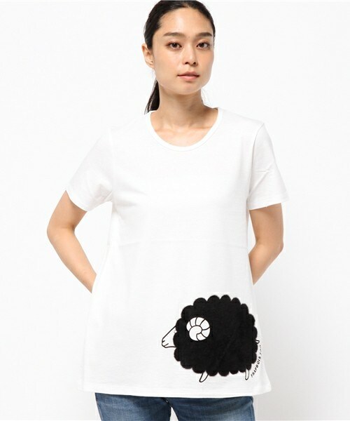 FRAPBOIS（フラボア）の「ZOOフローT（Tシャツ/カットソー・レディース・ホワイト系その他/ホワイト系その他2/ブラック系その他3/ブラック系その他4・1）」の3枚目の写真