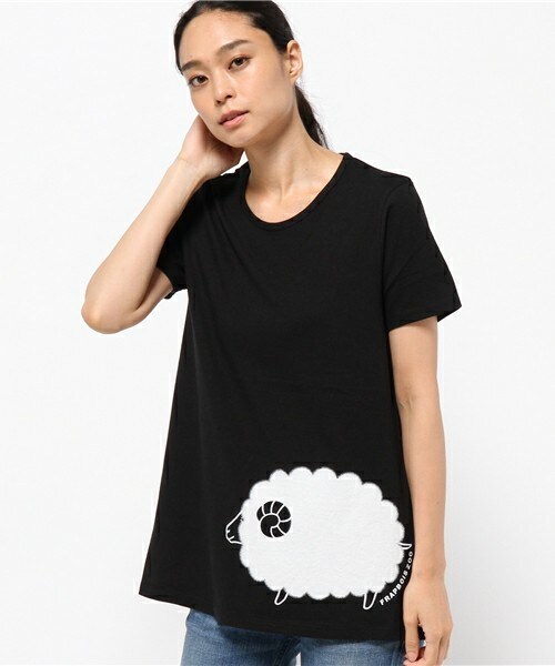 FRAPBOIS（フラボア）の「ZOOフローT（Tシャツ/カットソー・レディース・ホワイト系その他/ホワイト系その他2/ブラック系その他3/ブラック系その他4・1）」の4枚目の写真
