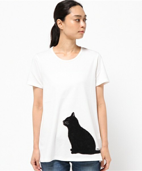 FRAPBOIS（フラボア）の「ZOOフローT（Tシャツ/カットソー・レディース・ホワイト系その他/ホワイト系その他2/ブラック系その他3/ブラック系その他4・1）」の5枚目の写真