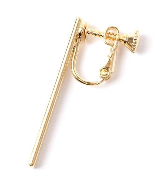 studio CLIP(スタディオクリップ)の「メタルバーイヤリング(アクセサリー・ゴールド・F)」の3枚目の写真
