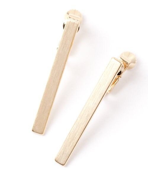 studio CLIP(スタディオクリップ)の「メタルバーイヤリング(アクセサリー・ゴールド・F)」の1枚目の写真