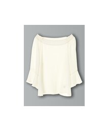 E hyphen world gallery | ・フレアスリーブサテンブラウス(トップス)