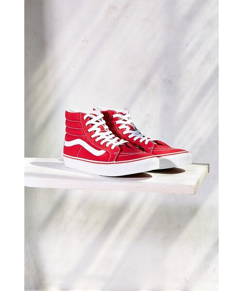 VANS（バンズ）の「Vans Red Sk8-Hi Slim Sneaker（スニーカー・レディース・Red・W 10/M 8.5/W 6/M 4.5/W 7.5/M 6/W 7/M 5.5/W 8.5/M 7/W 8/M 6.5/W 9/M 7.5）」の2枚目の写真