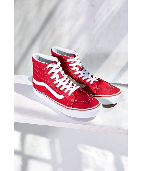 VANS（バンズ）の「Vans Red Sk8-Hi Slim Sneaker（スニーカー・レディース・Red・W 10/M 8.5/W 6/M 4.5/W 7.5/M 6/W 7/M 5.5/W 8.5/M 7/W 8/M 6.5/W 9/M 7.5）」の5枚目の写真