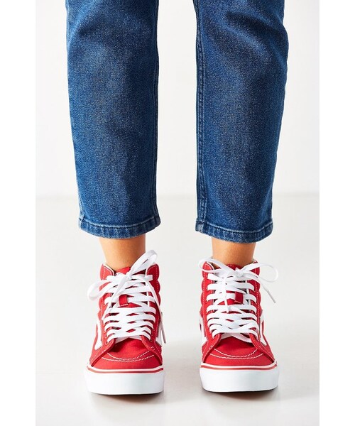VANS（バンズ）の「Vans Red Sk8-Hi Slim Sneaker（スニーカー・レディース・Red・W 10/M 8.5/W 6/M 4.5/W 7.5/M 6/W 7/M 5.5/W 8.5/M 7/W 8/M 6.5/W 9/M 7.5）」の6枚目の写真