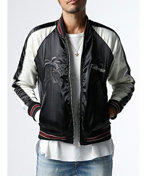 JACKROSE（ジャックローズ）の「CALIF リバーシブルスカジャン（ジャケット/アウター・メンズ・ブラック/ネイビー・M/L/XL）」の2枚目の写真