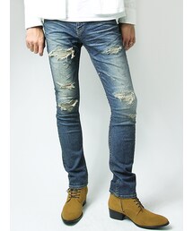 JACKROSE | ハイパーストレッチダメージリメイクデニム(パンツ)