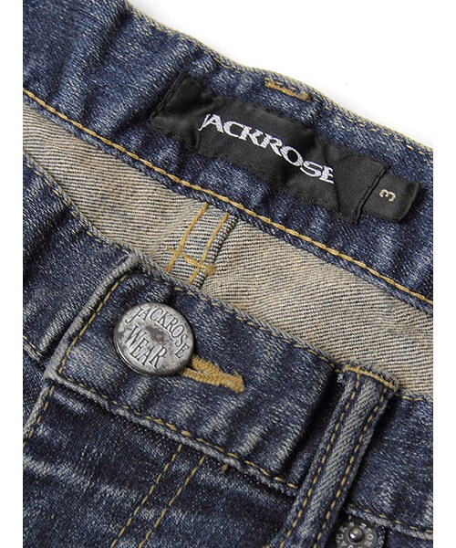 JACKROSE（ジャックローズ）の「ハイパーストレッチダメージリメイクデニム（パンツ・メンズ・インディゴ・S/M/L/XL）」の4枚目の写真