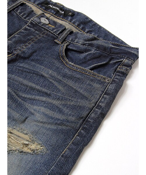 JACKROSE（ジャックローズ）の「ハイパーストレッチダメージリメイクデニム（パンツ・メンズ・インディゴ・S/M/L/XL）」の7枚目の写真