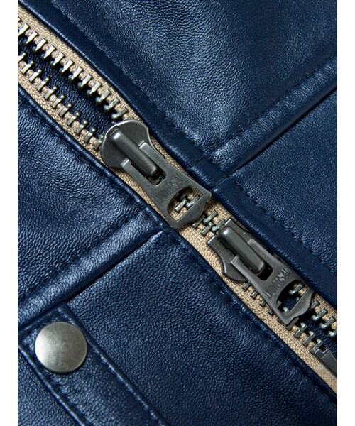 JACKROSE(ジャックローズ)の「【8月下旬入荷予定】ラムレザーダブルライダース 2016AW TAPE-1(ジャケット/アウター・メンズ・ブラック/ネイビー・S/M/L/XL)」の18枚目の写真