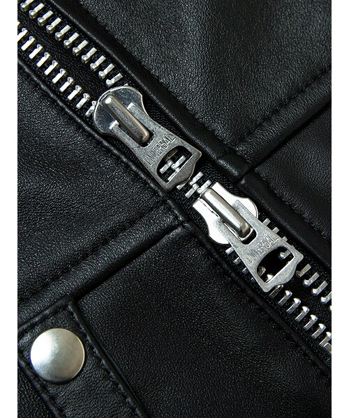 JACKROSE(ジャックローズ)の「【8月下旬入荷予定】ラムレザーダブルライダース 2016AW TAPE-1(ジャケット/アウター・メンズ・ブラック/ネイビー・S/M/L/XL)」の7枚目の写真