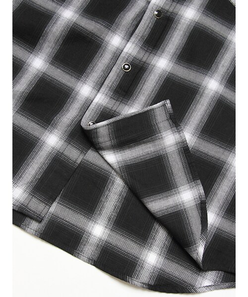JACKROSE(ジャックローズ)の「LMオンブレチェックWT(トップス・メンズ・ブラック/レッド/ブルー・M/L/XL)」の6枚目の写真