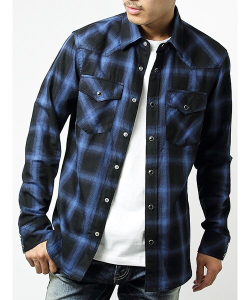 JACKROSE(ジャックローズ)の「LMオンブレチェックWT(トップス・メンズ・ブラック/レッド/ブルー・M/L/XL)」の11枚目の写真