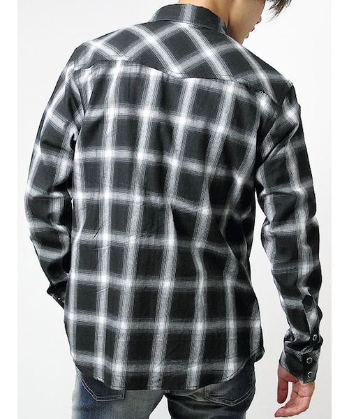 JACKROSE(ジャックローズ)の「LMオンブレチェックWT(トップス・メンズ・ブラック/レッド/ブルー・M/L/XL)」の2枚目の写真