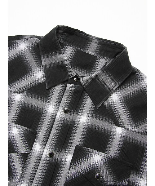 JACKROSE(ジャックローズ)の「LMオンブレチェックWT(トップス・メンズ・ブラック/レッド/ブルー・M/L/XL)」の3枚目の写真