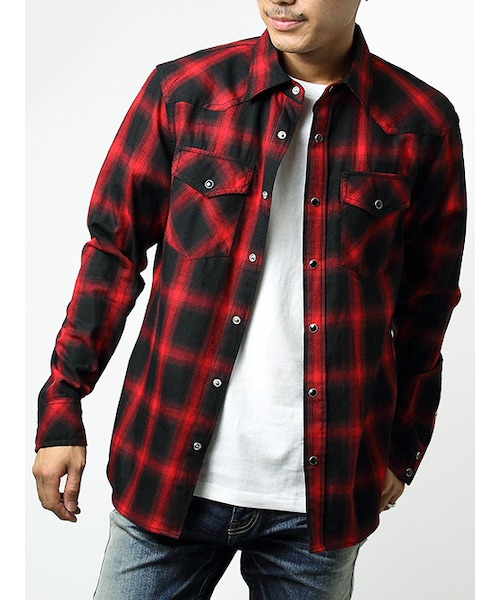 JACKROSE(ジャックローズ)の「LMオンブレチェックWT(トップス・メンズ・ブラック/レッド/ブルー・M/L/XL)」の21枚目の写真