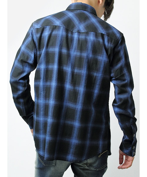 JACKROSE(ジャックローズ)の「LMオンブレチェックWT(トップス・メンズ・ブラック/レッド/ブルー・M/L/XL)」の12枚目の写真