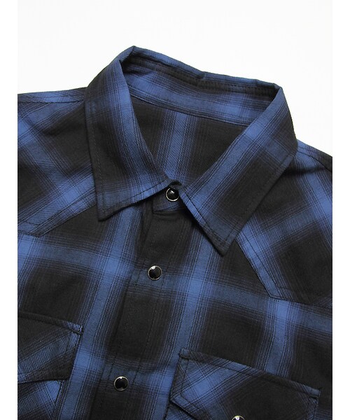 JACKROSE(ジャックローズ)の「LMオンブレチェックWT(トップス・メンズ・ブラック/レッド/ブルー・M/L/XL)」の13枚目の写真