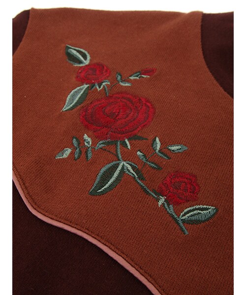 w closet(ダブルクローゼット)の「【A/W】ウエスタン風刺繍入りワンピース(ワンピース/ドレス・レディース・ボルドー/ブラック・FREE)」の9枚目の写真