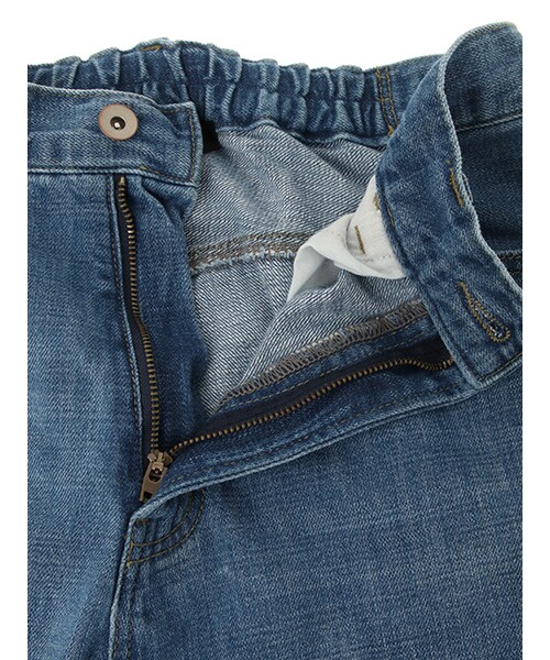 w closet(ダブルクローゼット)の「【A/W】デニム裾加工ワイドパンツ(パンツ・レディース・ブルー/ネイビー・FREE)」の7枚目の写真