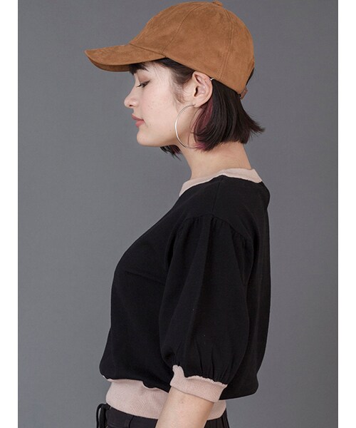 w closet(ダブルクローゼット)の「【A/W】バイカラーニットプルオーバー(トップス・レディース・ピンクベージュ/ミント/ブラック・FREE)」の5枚目の写真