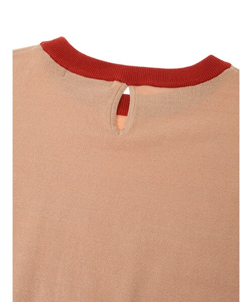 w closet(ダブルクローゼット)の「【A/W】バイカラーニットプルオーバー(トップス・レディース・ピンクベージュ/ミント/ブラック・FREE)」の8枚目の写真