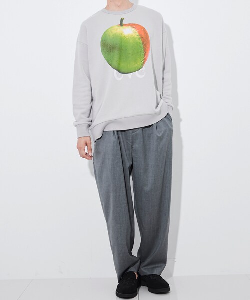 SHAREEF（シャリーフ）の「アップルプリントルーズスウェット グレー  