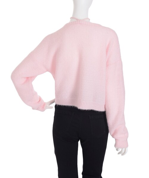 merry jenny（メリージェニー）の「ふわりチョーカーニット（トップス・レディース・オフホワイト/ブラック/ピンク/ミントグリーン・F）」の10枚目の写真