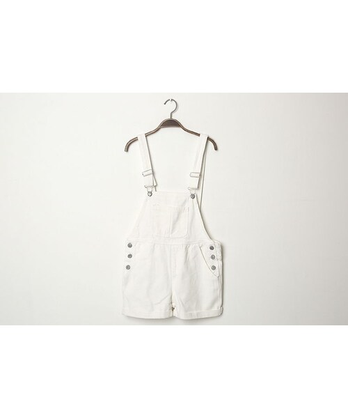 no brand（ノーブランド）の「ハーフ丈カラーデニムオーバーオール/サロペット（シャツ/ブラウス・レディース・その他）」の7枚目の写真