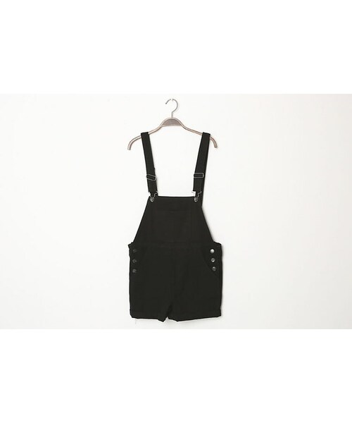 no brand（ノーブランド）の「ハーフ丈カラーデニムオーバーオール/サロペット（シャツ/ブラウス・レディース・その他）」の5枚目の写真