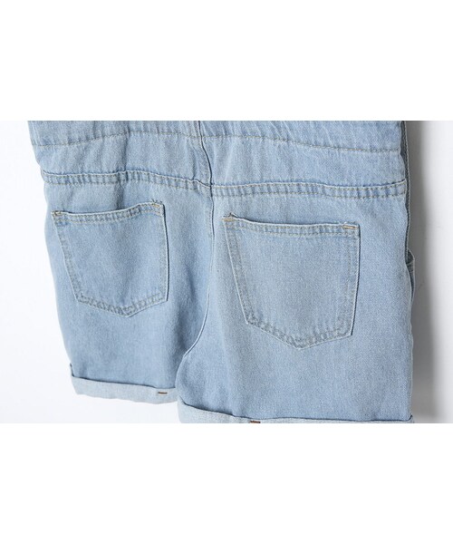no brand（ノーブランド）の「ハーフ丈カラーデニムオーバーオール/サロペット（シャツ/ブラウス・レディース・その他）」の12枚目の写真