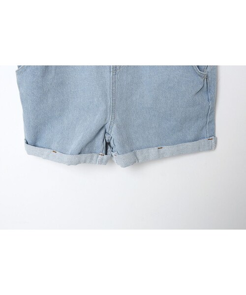 no brand（ノーブランド）の「ハーフ丈カラーデニムオーバーオール/サロペット（シャツ/ブラウス・レディース・その他）」の10枚目の写真