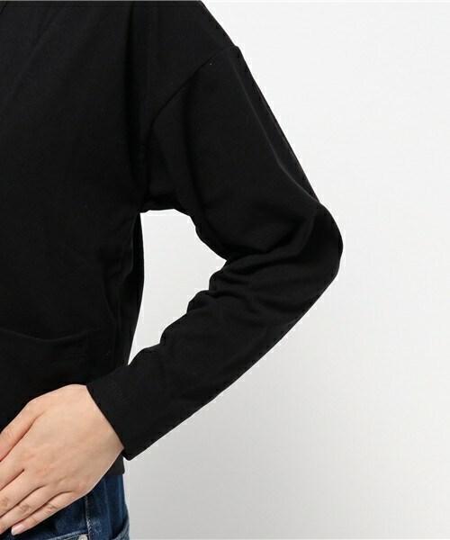 INTERPLANET（インタープラネット）の「Vネックドルマンカーディガン（カーディガン/ボレロ・レディース・ブラック/ブラウン・FREE）」の7枚目の写真