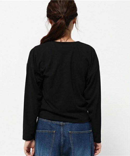 INTERPLANET（インタープラネット）の「Vネックドルマンカーディガン（カーディガン/ボレロ・レディース・ブラック/ブラウン・FREE）」の5枚目の写真