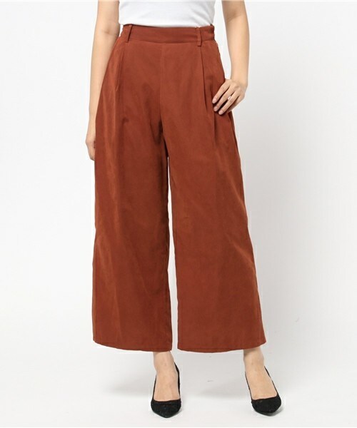 archives（アルシーヴ）の「ピーチタッチワイドパンツ（その他パンツ・レディース・ベージュ/ダークブルー/オレンジ・MEDIUM）」の3枚目の写真