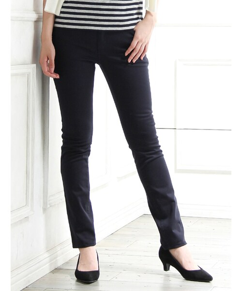 Honeys（ハニーズ）の「カラースキニー７３丈（パンツ・スキニー・レディース・ブラック/ネイビー/カーキ・ＳＳ/Ｓ/Ｍ/Ｌ/ＬＬ）」の3枚目の写真