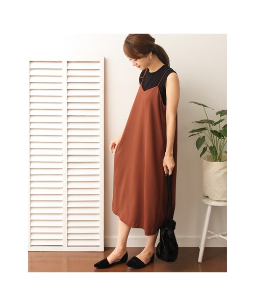 URBAN RESEARCH DOORS(アーバンリサーチドアーズ)の「キャミソールワンピース(ワンピース/ドレス・レディース・TERRACOTTA/NAVY・one)」の5枚目の写真