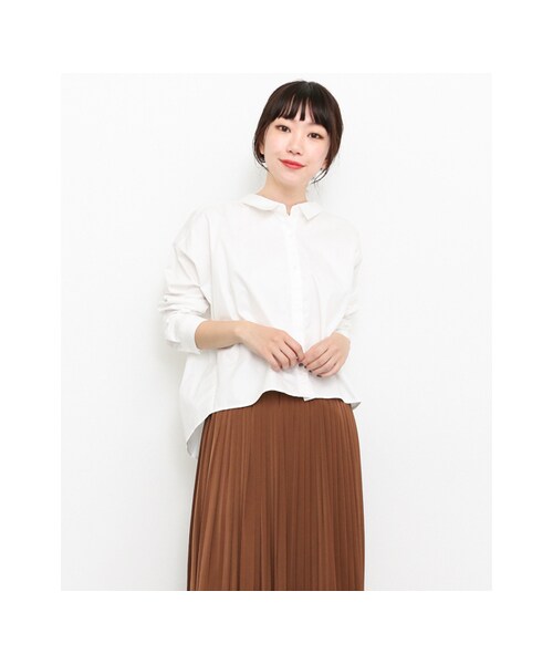 KBF（ケイビーエフ）の「KBF+ ワイドシャツ（トップス・レディース・OFF/NAVY/BORDEAUX・one）」の5枚目の写真