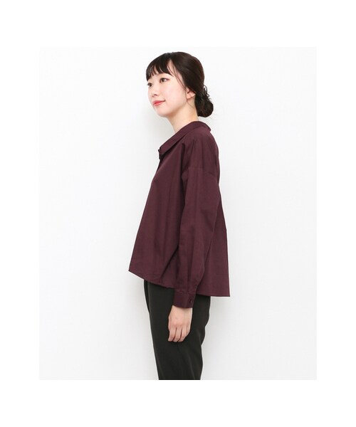KBF（ケイビーエフ）の「KBF+ ワイドシャツ（トップス・レディース・OFF/NAVY/BORDEAUX・one）」の8枚目の写真
