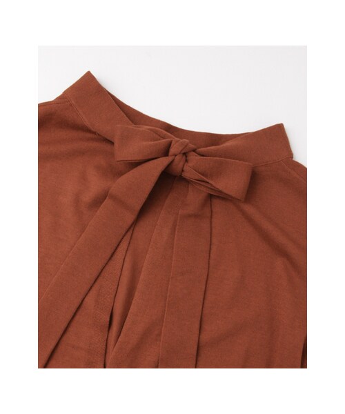 KBF（ケイビーエフ）の「フレアスリーブBACKリボンニット（トップス・レディース・D.BLUE/BROWN/OFF・one）」の13枚目の写真