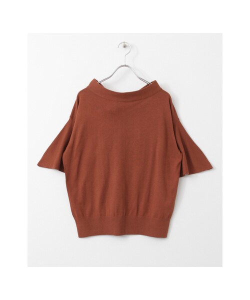 KBF（ケイビーエフ）の「フレアスリーブBACKリボンニット（トップス・レディース・D.BLUE/BROWN/OFF・one）」の3枚目の写真