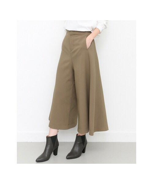 KBF（ケイビーエフ）の「KBF+ 裾フレアパンツ（パンツ・レディース・CHARCOAL/L.BROWN/BEIGE・one）」の6枚目の写真
