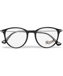 persol | Persol Round-Frame Acetate and Silver-Tone Optical Glasses(メガネ)
