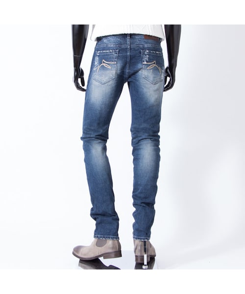 CALL&RESPONSE（コールアンドレスポンス）の「ホワイトトッピングデニム  /  ＣＡＬＬ＆ＲＥＳＰＯＮＳＥ　/ 162-1553-05（デニムパンツ・メンズ・その他）」の2枚目の写真