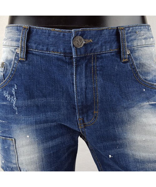 CALL&RESPONSE（コールアンドレスポンス）の「アビスブルーリペアデニム  /  ＣＡＬＬ＆ＲＥＳＰＯＮＳＥ　/ 162-1553-07（デニムパンツ・メンズ・その他）」の4枚目の写真