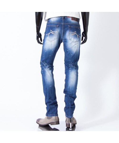 CALL&RESPONSE（コールアンドレスポンス）の「アビスブルーリペアデニム  /  ＣＡＬＬ＆ＲＥＳＰＯＮＳＥ　/ 162-1553-07（デニムパンツ・メンズ・その他）」の2枚目の写真