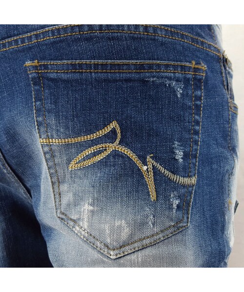 CALL&RESPONSE（コールアンドレスポンス）の「アビスブルーリペアデニム  /  ＣＡＬＬ＆ＲＥＳＰＯＮＳＥ　/ 162-1553-07（デニムパンツ・メンズ・その他）」の7枚目の写真