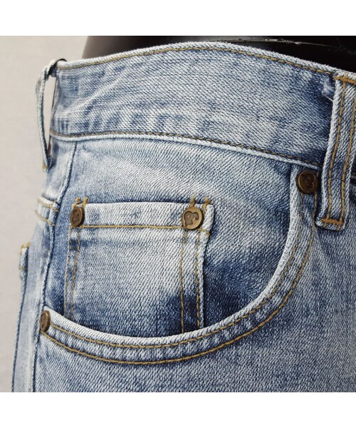 CALL&RESPONSE（コールアンドレスポンス）の「ハイトーンダメージデニム  /  ＣＡＬＬ＆ＲＥＳＰＯＮＳＥ　/ 162-1553-06（デニムパンツ・メンズ・その他）」の5枚目の写真