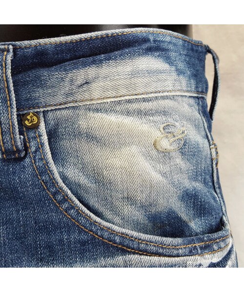 CALL&RESPONSE（コールアンドレスポンス）の「サニーブルーリペアデニム  /  ＣＡＬＬ＆ＲＥＳＰＯＮＳＥ　/ 182-1553-05（デニムパンツ・メンズ・その他）」の5枚目の写真